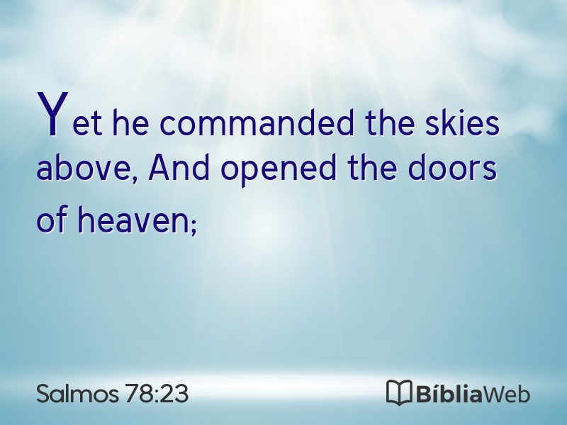 Salmos 78:23 em imagem para compartilhar