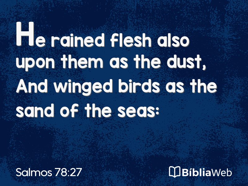 Salmos 78:27 em imagem para compartilhar