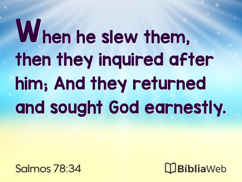 Salmos 78:34 em imagem para compartilhar