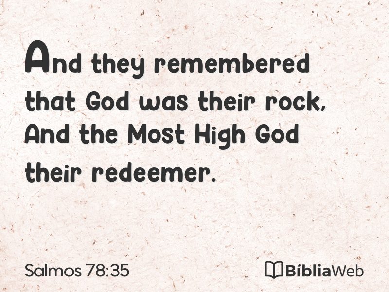 Salmos 78:35 em imagem para compartilhar