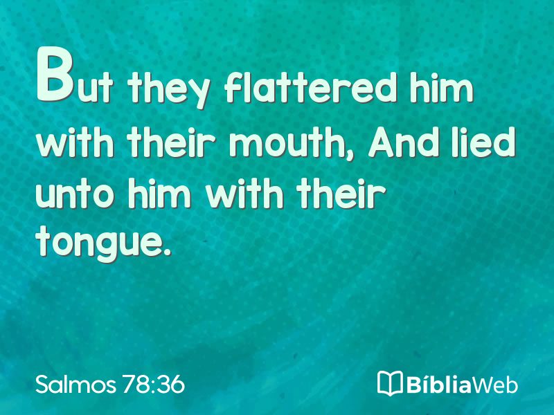 Salmos 78:36 em imagem para compartilhar