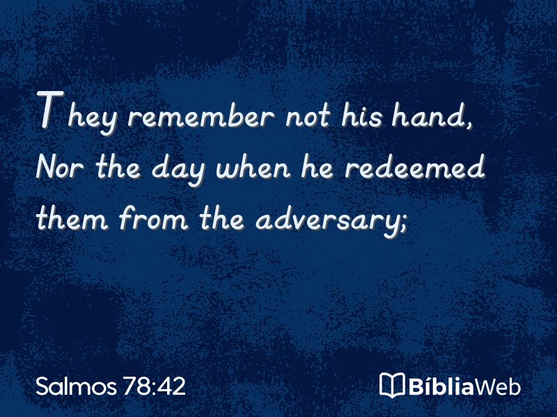 Salmos 78:42 em imagem para compartilhar