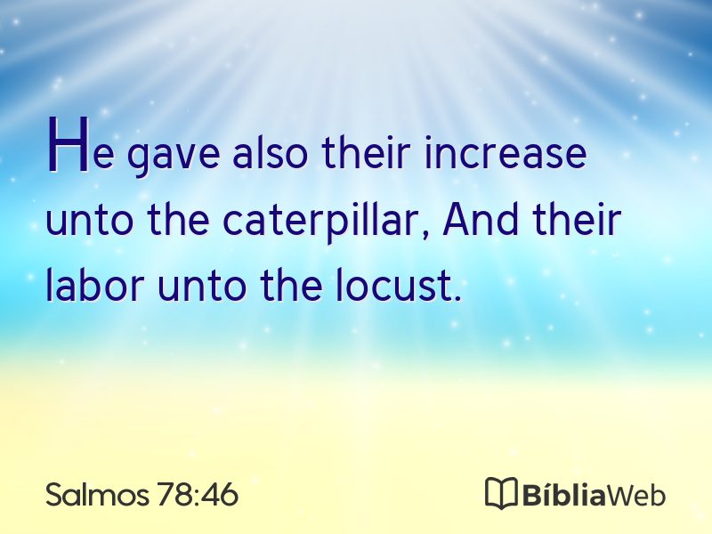 Salmos 78:46 em imagem para compartilhar