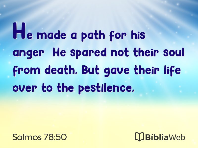 Salmos 78:50 em imagem para compartilhar