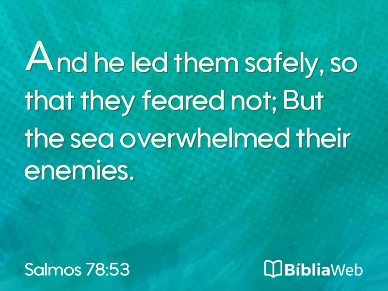 Salmos 78:53 em imagem para compartilhar