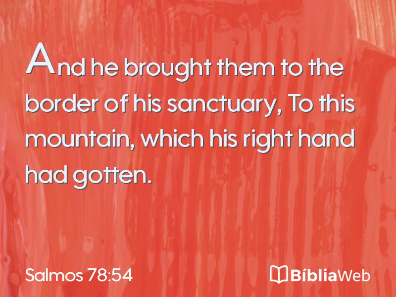 Salmos 78:54 em imagem para compartilhar