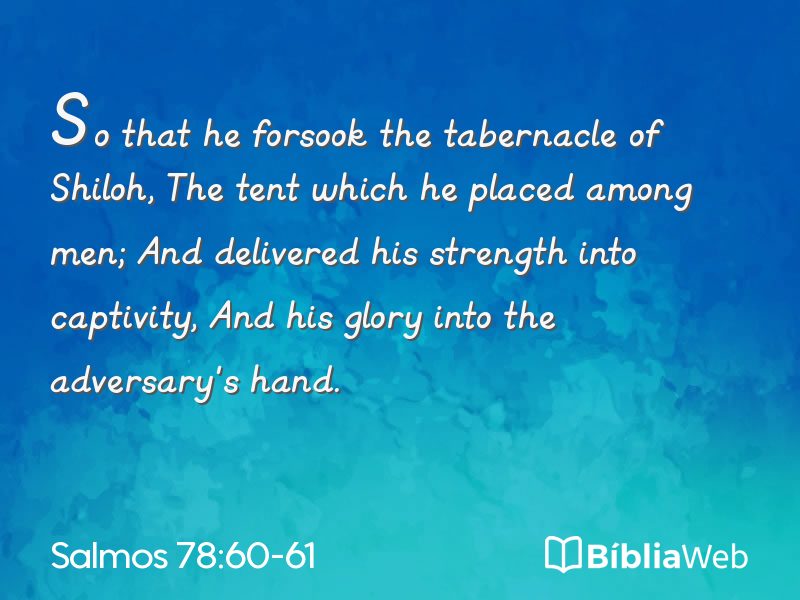 Salmos 78:60-61 em imagem para compartilhar