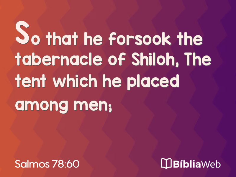 Salmos 78:60 em imagem para compartilhar