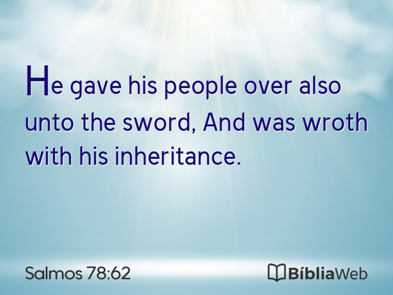 Salmos 78:62 em imagem para compartilhar