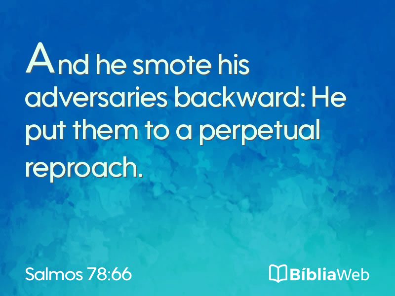 Salmos 78:66 em imagem para compartilhar