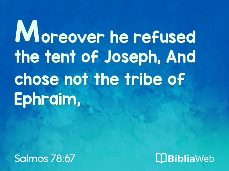 Salmos 78:67 em imagem para compartilhar