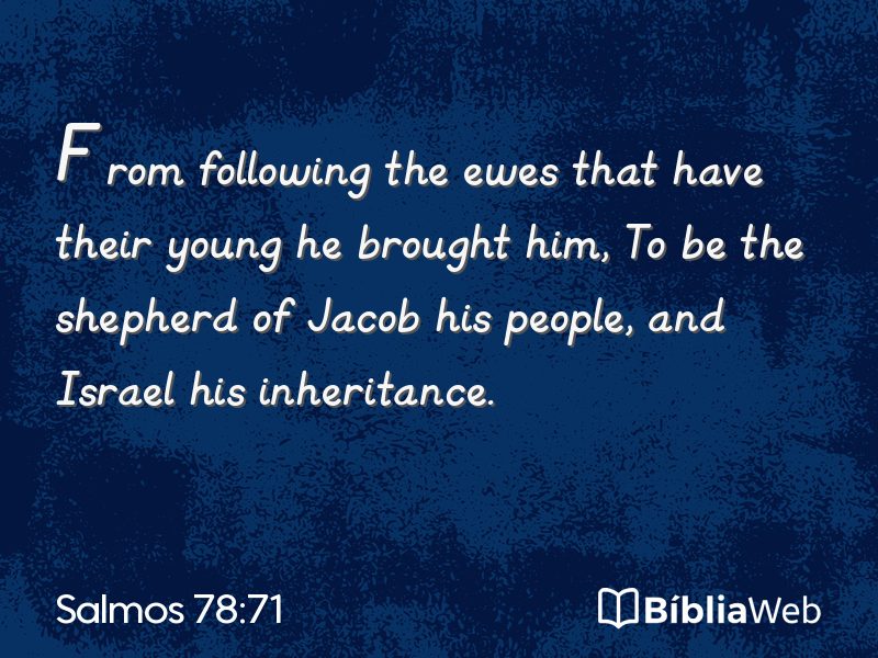 Salmos 78:71 em imagem para compartilhar