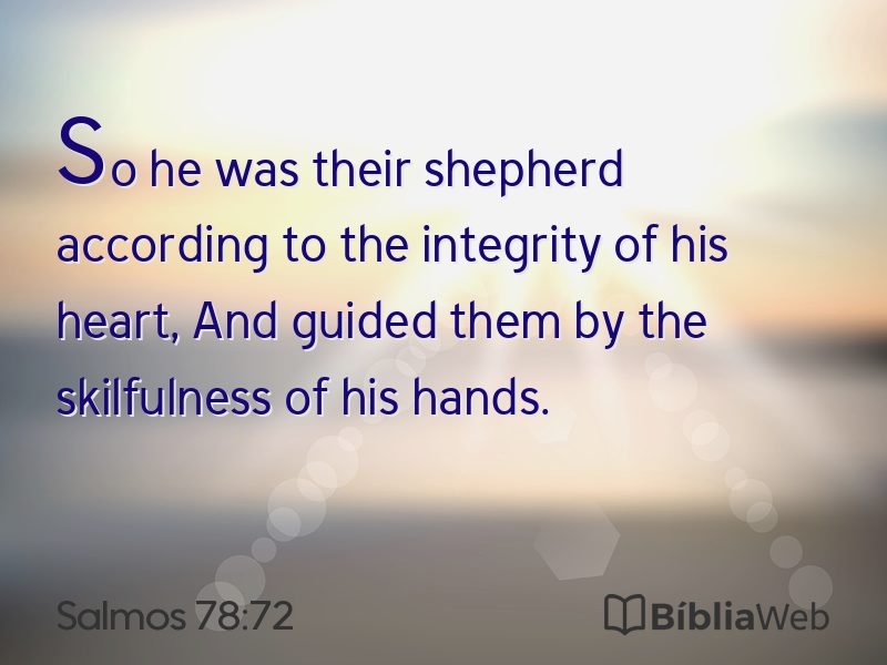 Salmos 78:72 em imagem para compartilhar