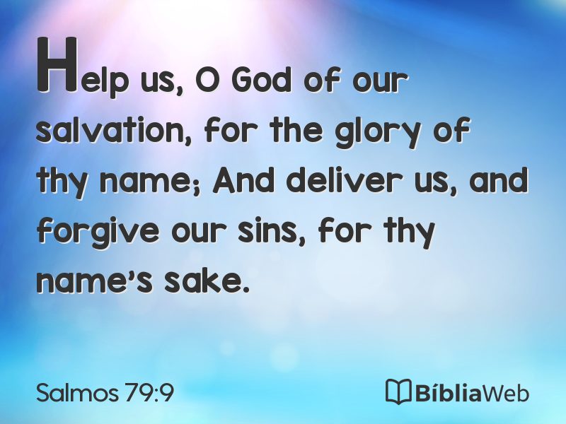 Salmos 79:9 em imagem para compartilhar