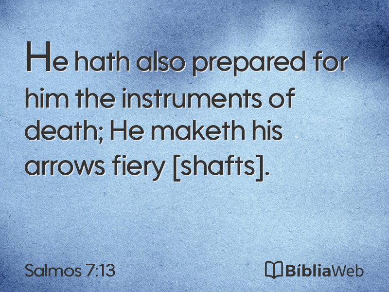 Salmos 7:13 em imagem para compartilhar