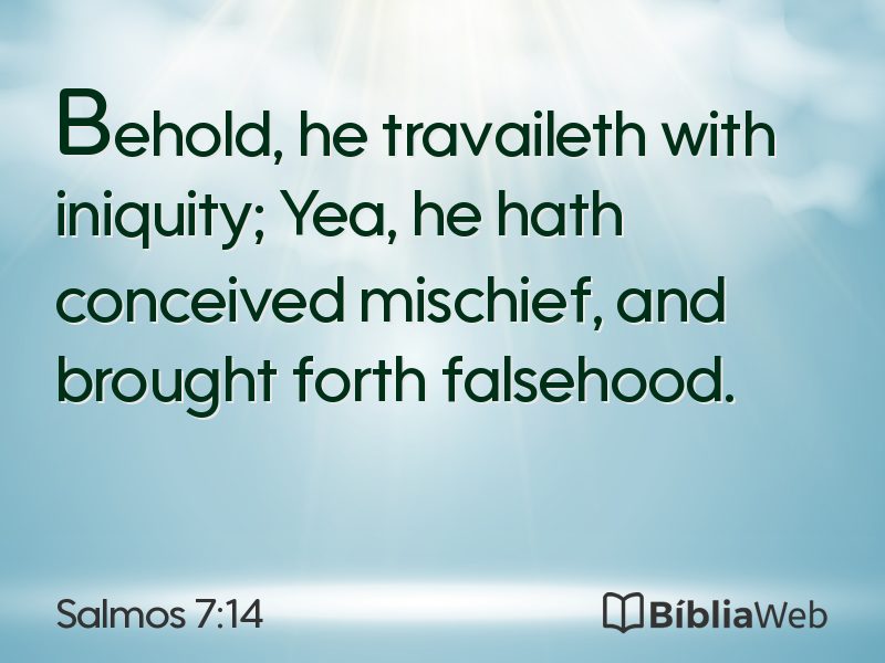 Salmos 7:14 em imagem para compartilhar