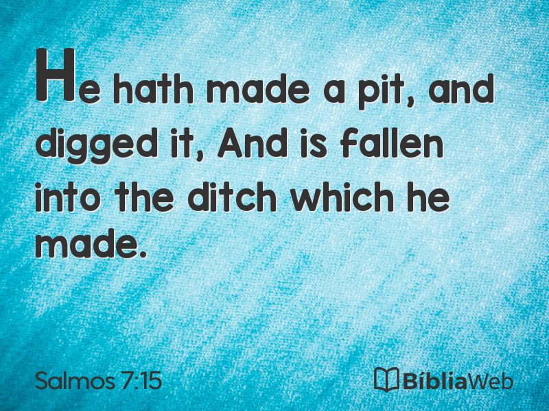 Salmos 7:15 em imagem para compartilhar