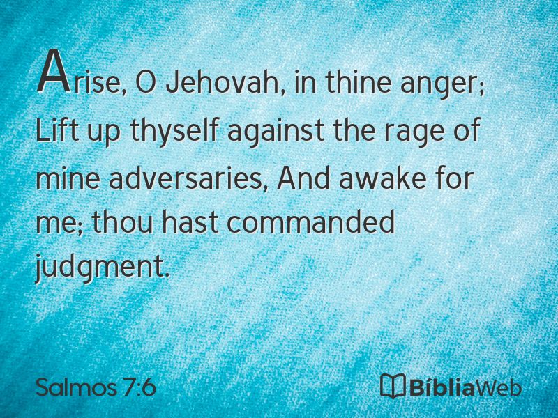 Salmos 7:6 em imagem para compartilhar