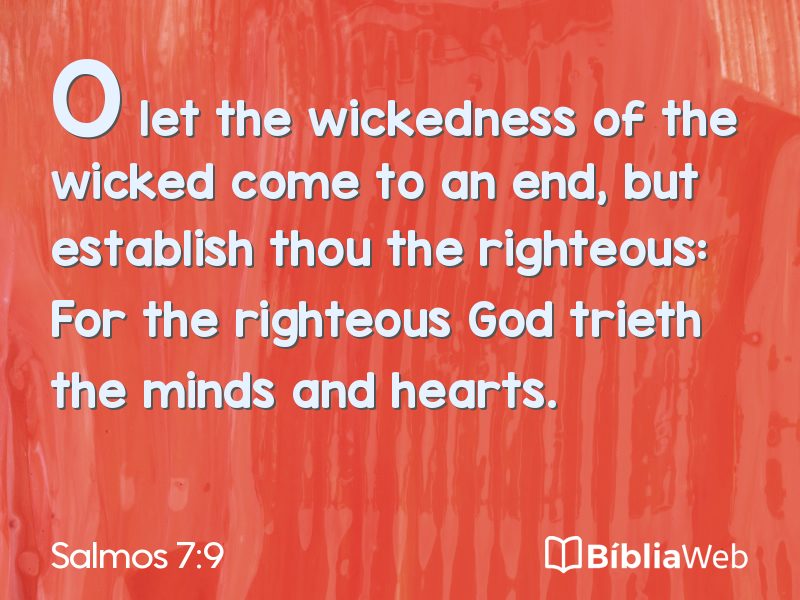 Salmos 7:9 em imagem para compartilhar
