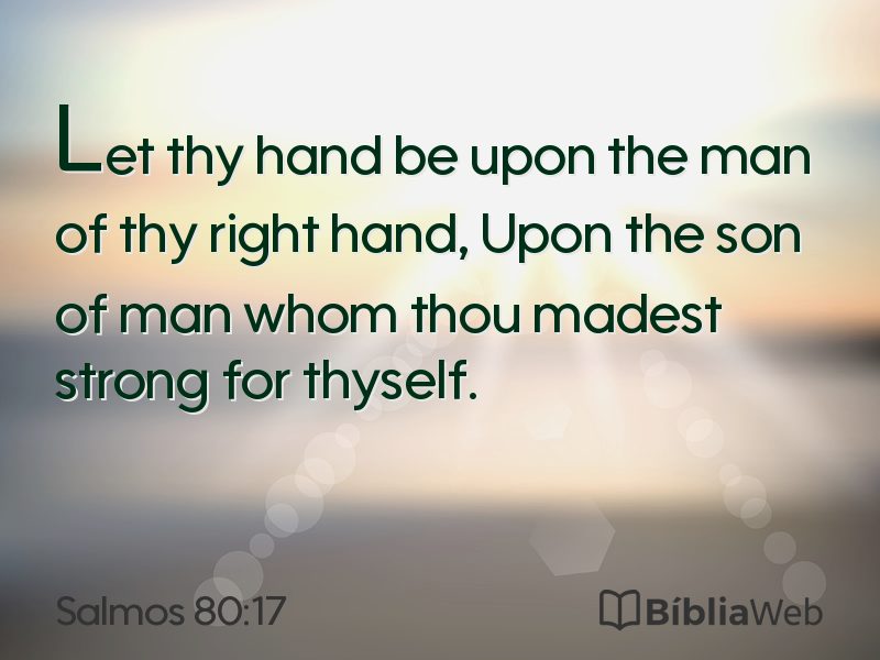 Salmos 80:17 em imagem para compartilhar