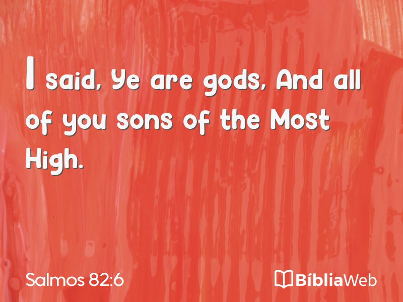 Salmos 82:6 em imagem para compartilhar