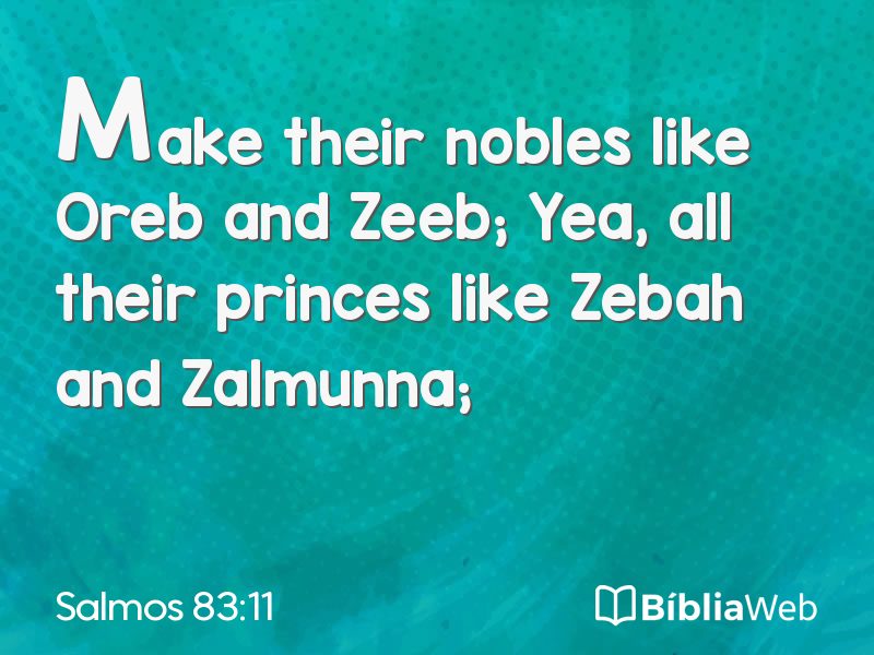 Salmos 83:11 em imagem para compartilhar