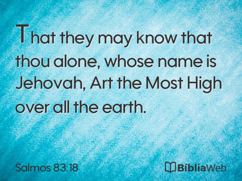 Salmos 83:18 em imagem para compartilhar