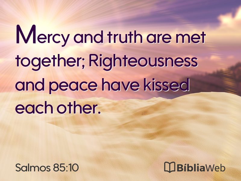 Salmos 85:10 em imagem para compartilhar