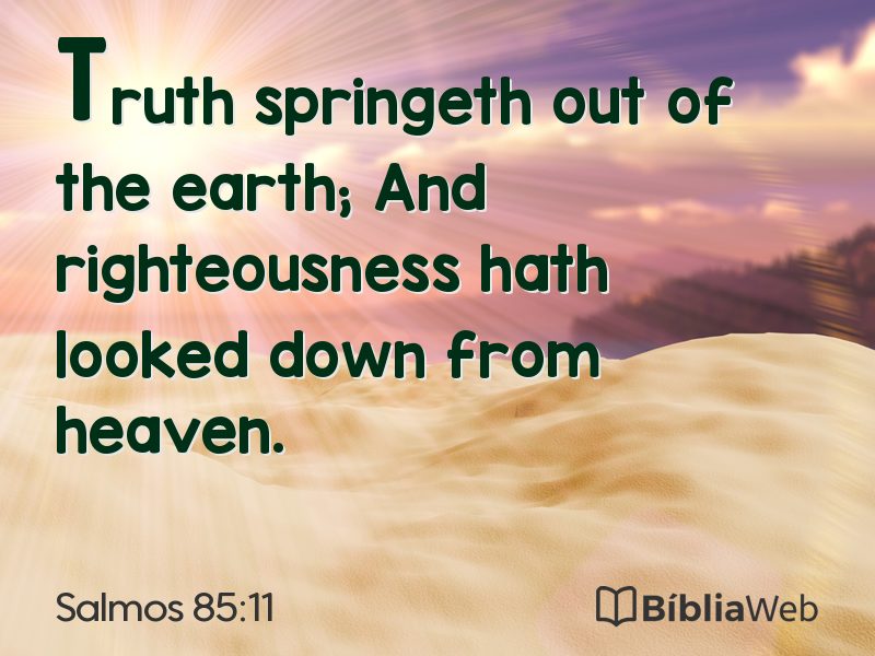 Salmos 85:11 em imagem para compartilhar