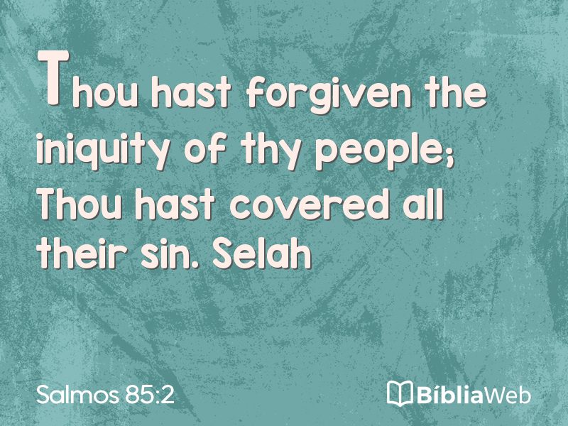 Salmos 85:2 em imagem para compartilhar