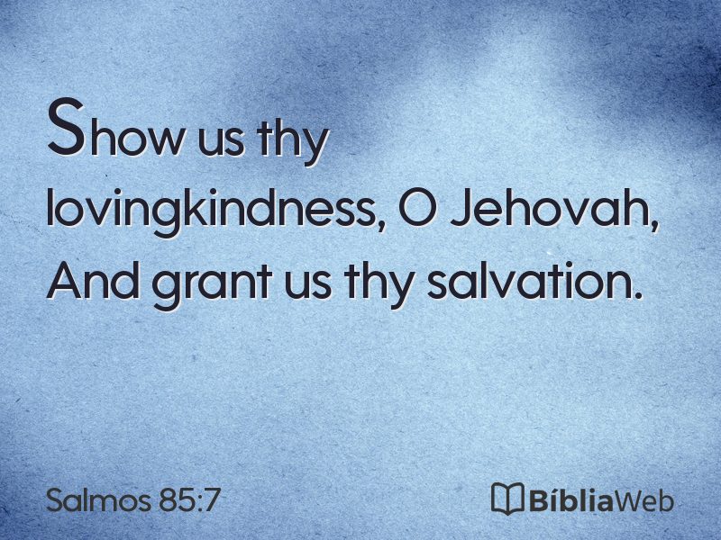 Salmos 85:7 em imagem para compartilhar