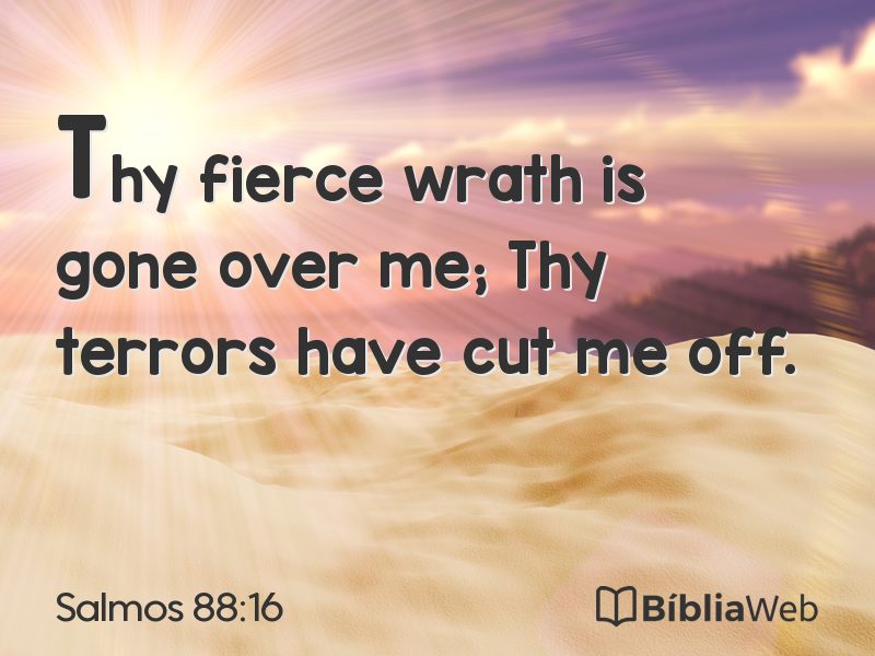 Salmos 88:16 em imagem para compartilhar