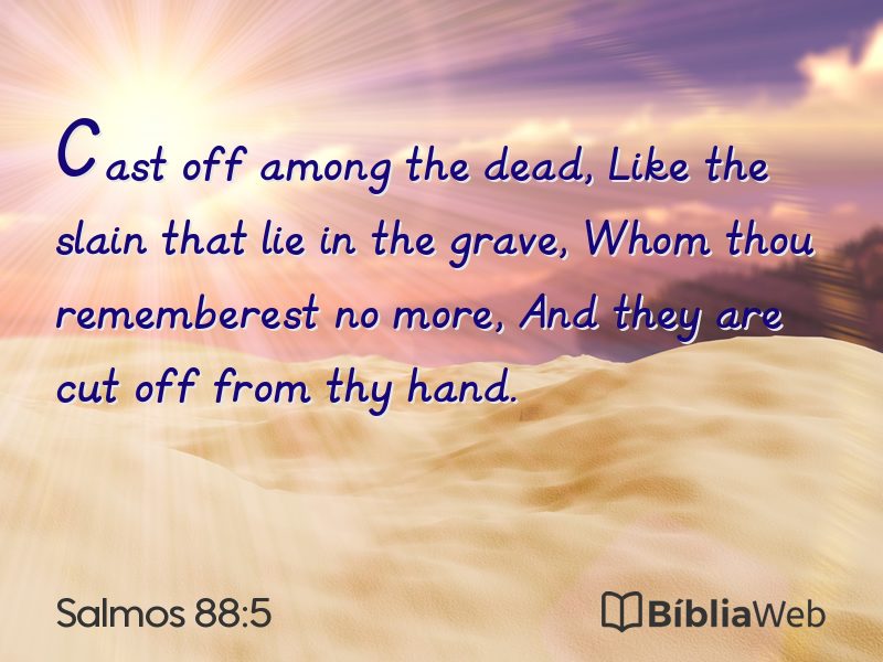 Salmos 88:5 em imagem para compartilhar