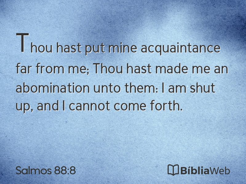 Salmos 88:8 em imagem para compartilhar