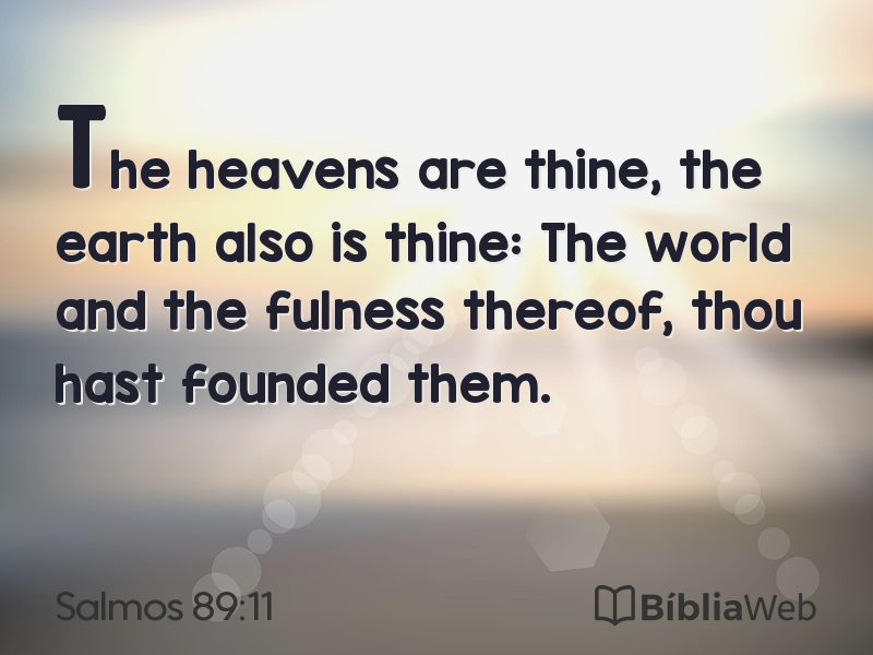 Salmos 89:11 em imagem para compartilhar