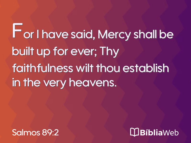 Salmos 89:2 em imagem para compartilhar