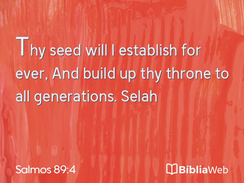 Salmos 89:4 em imagem para compartilhar