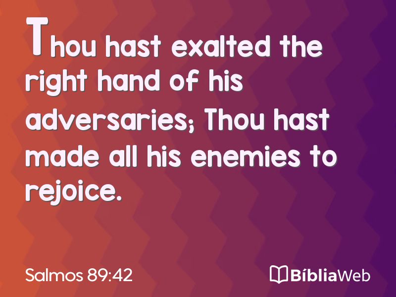 Salmos 89:42 em imagem para compartilhar