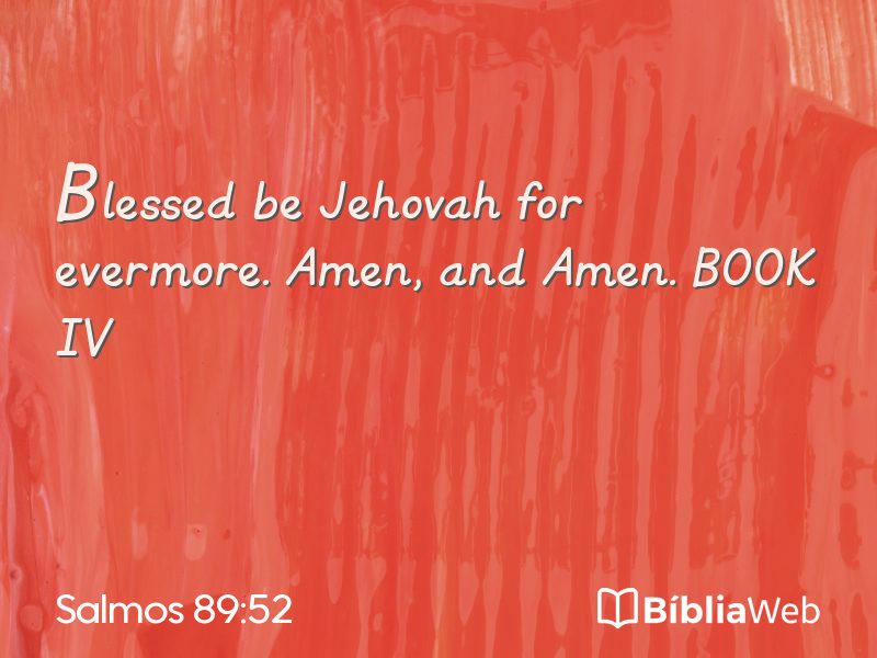 Salmos 89:52 em imagem para compartilhar