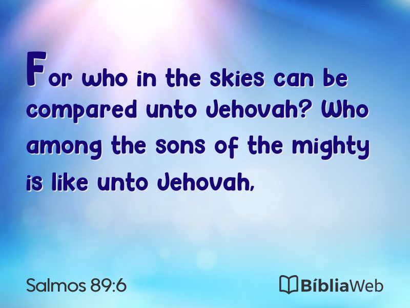 Salmos 89:6 em imagem para compartilhar