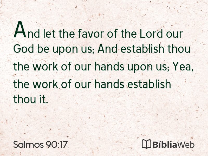 Salmos 90:17 em imagem para compartilhar