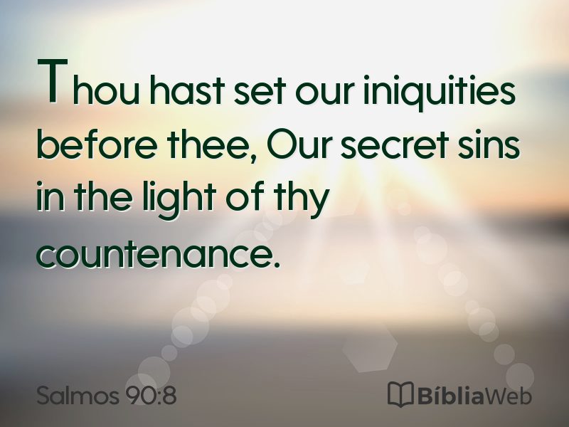 Salmos 90:8 em imagem para compartilhar