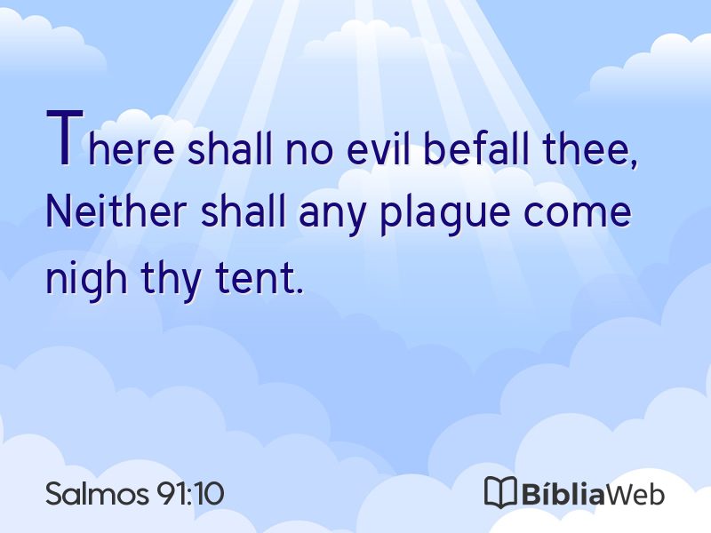 Salmos 91:10 em imagem para compartilhar