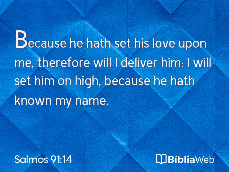 Salmos 91:14 em imagem para compartilhar