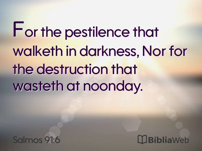 Salmos 91:6 em imagem para compartilhar