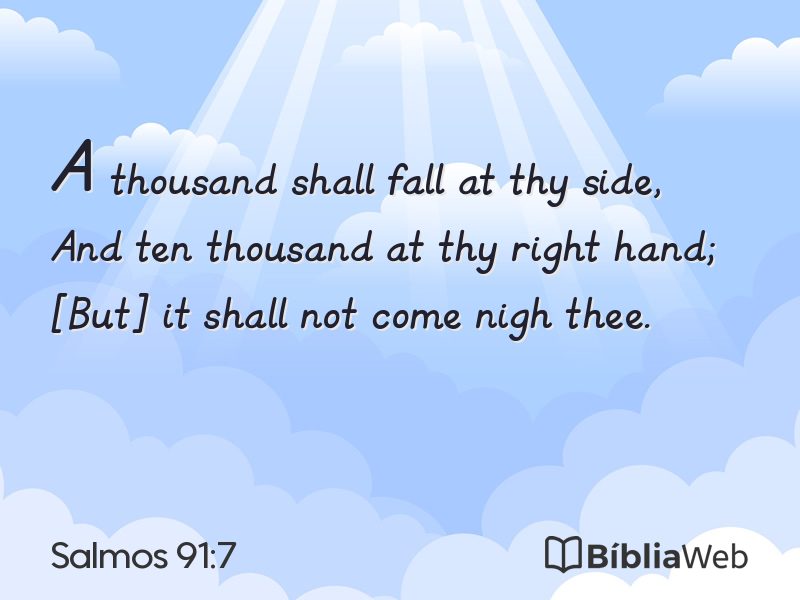 Salmos 91:7 em imagem para compartilhar