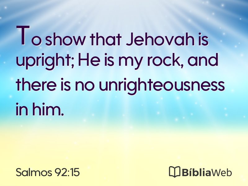 Salmos 92:15 em imagem para compartilhar