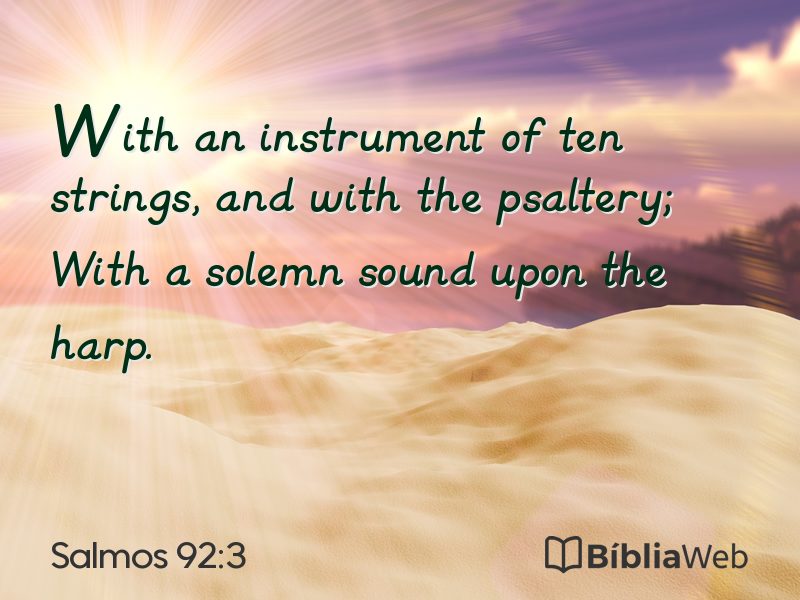 Salmos 92:3 em imagem para compartilhar