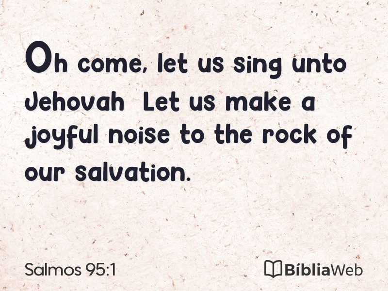 Salmos 95:1 em imagem para compartilhar