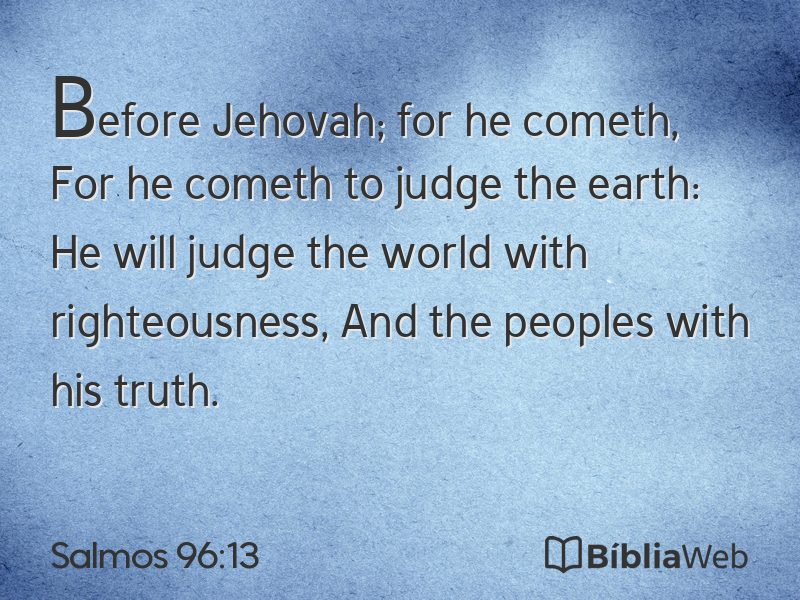 Salmos 96:13 em imagem para compartilhar